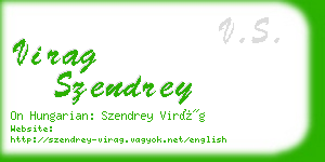 virag szendrey business card